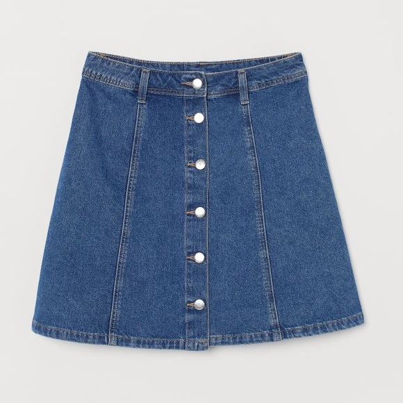 DENIM A-LINE SKIRT - Picture 2 of 8